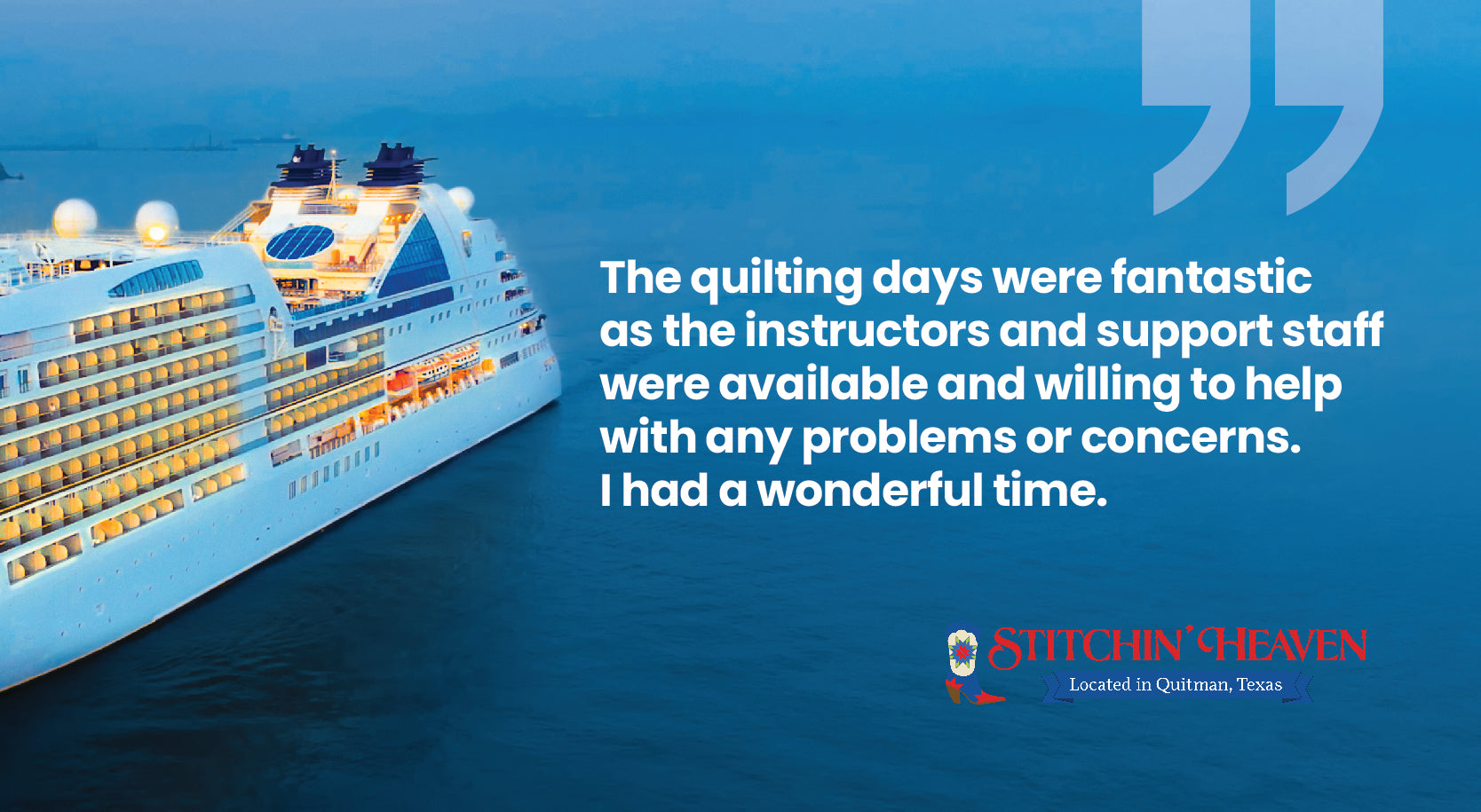 Quilt and Travel Through Quilting Cruises Stitchin’ Heaven