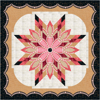 Image of Desert Rose quilt.