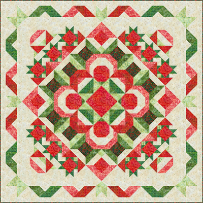 Image of Holiday Stellar Starburst quilt.