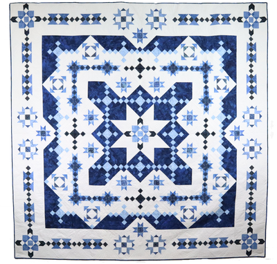 Image of Mid Winter Blues quilt.