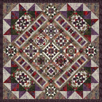 Image of Plum Fusion quilt.