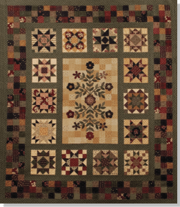 Image of Stars Around the Garden quilt.