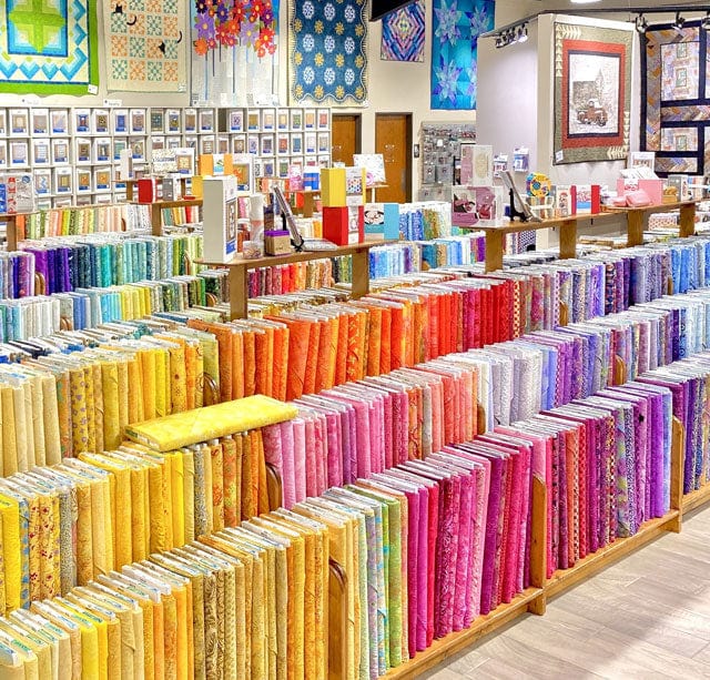 Bright Colored fabric options at Stitchinn' Heaven!