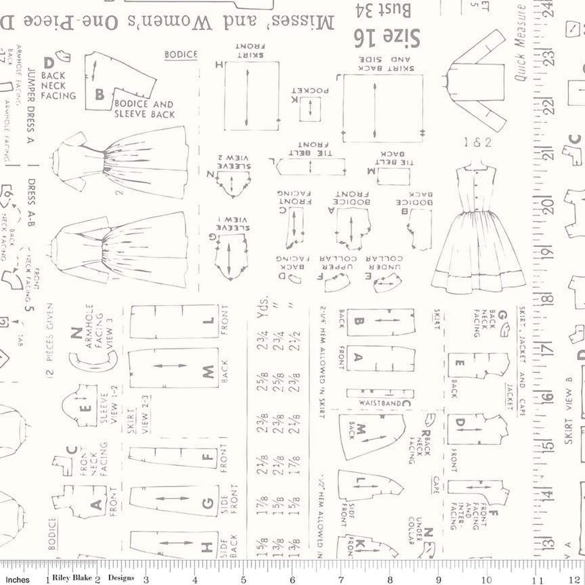 Pattern Grray 108" - Bee Backings & Borders