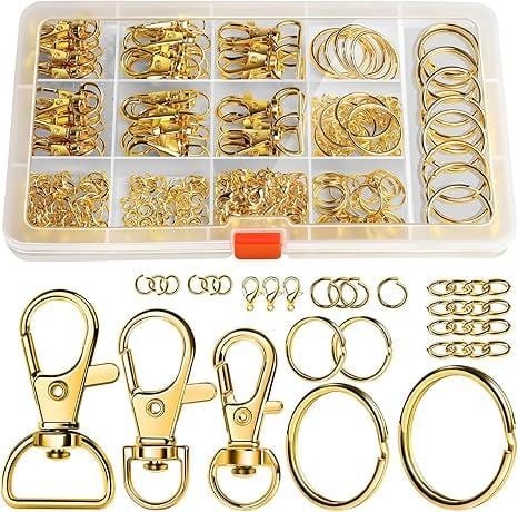 265 piece Key Chain Clips - Gold Tone LL-Z-254