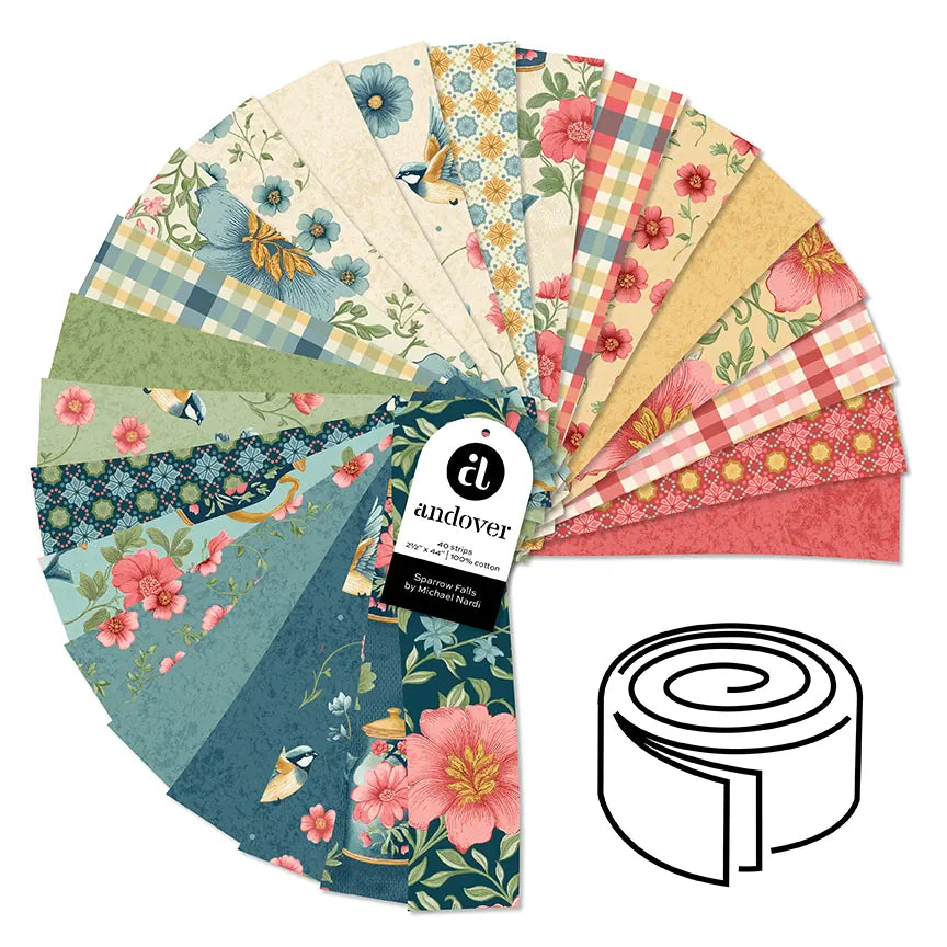2.5" Strip Roll 40pcs - Sparrow Falls 2S-SPAR-40