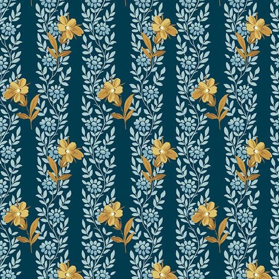 Beach House - Blue Poppy Midnight A-1166-B