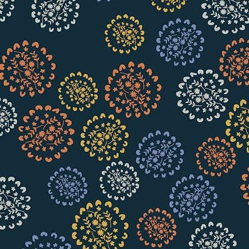 Conway Cottage - Navy Bunches A-1415-K