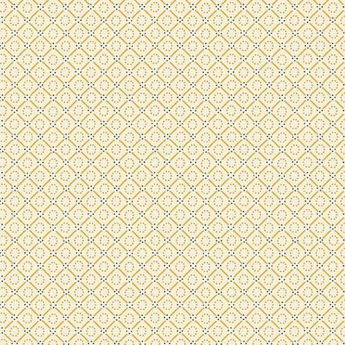 Indigo Cheddar II - Circles in Diamonds Cream A-1145-L