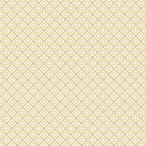 Indigo Cheddar II - Circles in Diamonds Cream A-1145-L