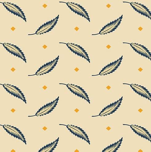 Indigo Cheddar II - Tossed Leaves Cream A-1140-L