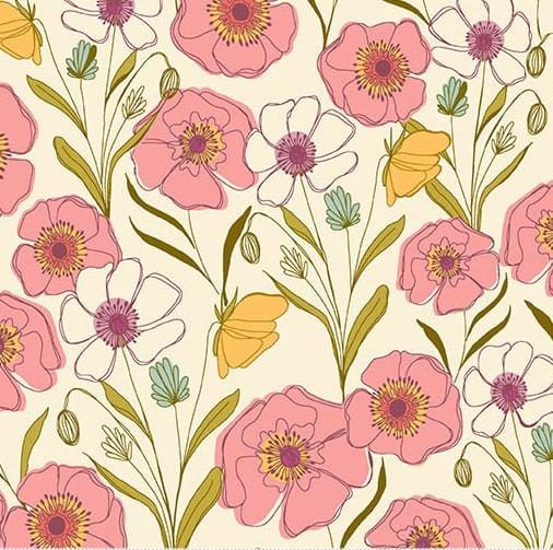 Meadow Walk - Poppies Meadow Cream A-1337-L