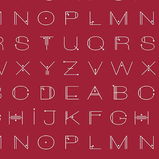 Scrawl - Deco Letters Crimson A-1217-R