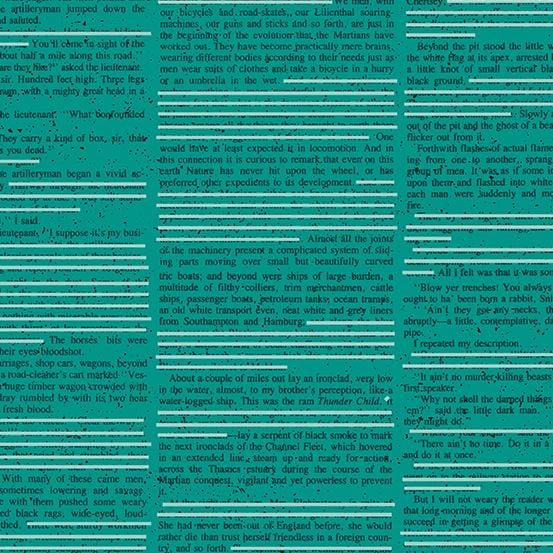 Scrawl - Redacted Redux Cyan A-1213-T