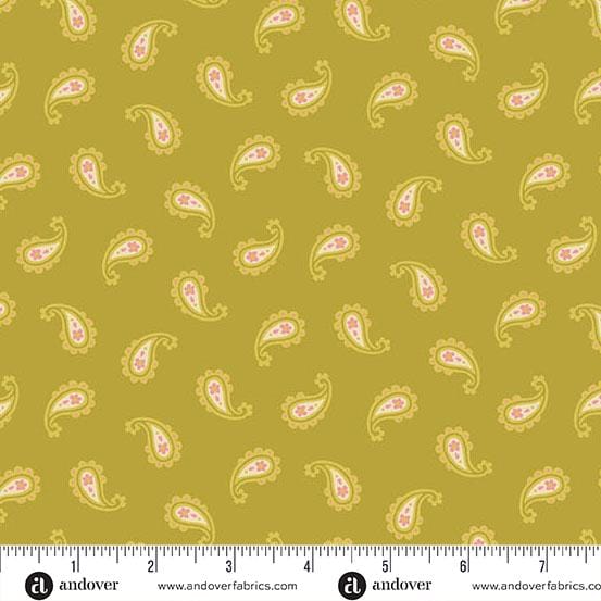 Whimpsy - Chartreuse Petite Paisley A-1656-Y