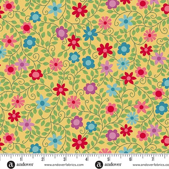 Whimsy - Chartreuse Secret Garden A-1653-Y