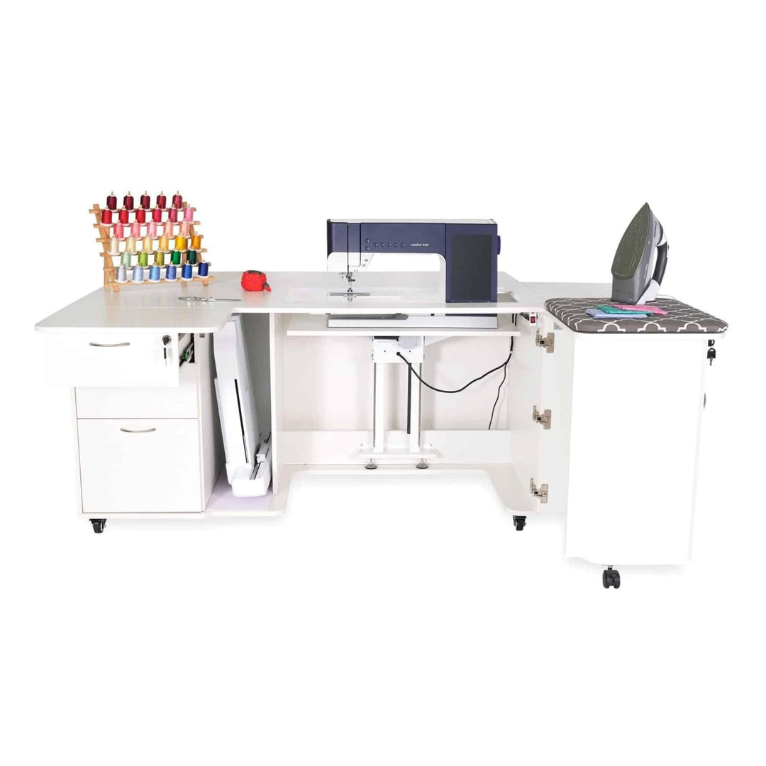 Arrow Sewing - Sydney XL Ash White Electric Sewing Cabinet K4711EL