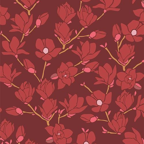 Art Gallery Fabrics - The Softer Side - Magnolia Red TRB7000