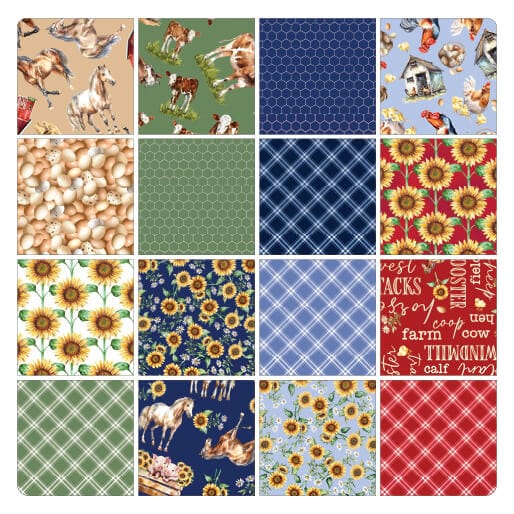 10" X 10" Layer Cake - Green Acres GACR10PK
