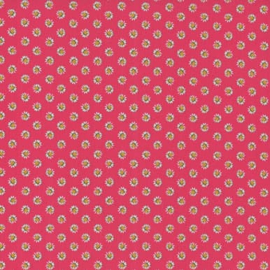 A Prairie Heart Cotton Fabric - Dainty Daisy Dark Pink (Benartex) 16635-23