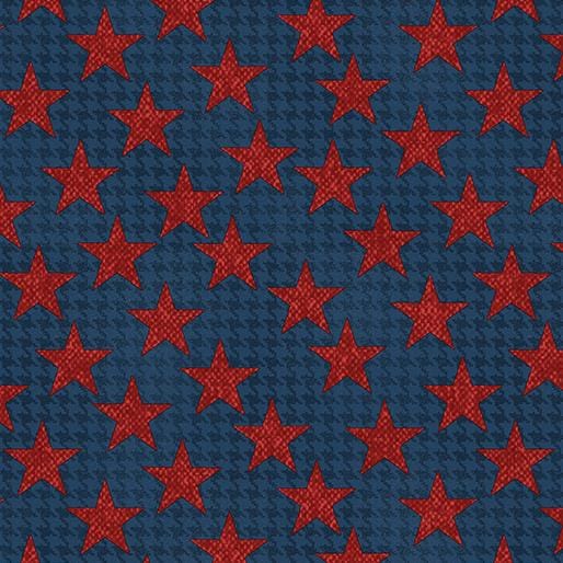American Spirit - Houndstooth Stars Blue 16103-55