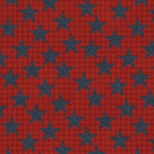 American Spirit - Houndstooth Stars Red 16103-10