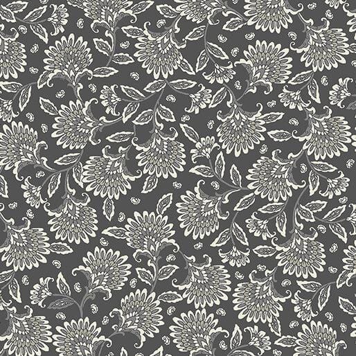 Backing & Basics - Whimsy Floral 108" Charcoal 16388W14B