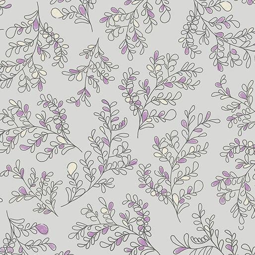 Bee Haven - Leafy Loops Grey 16410-08