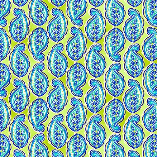 Blue Horizon - Horizon Paisley Green 9962-40