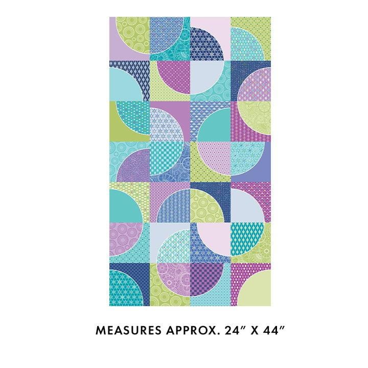 City Scape Night - Endless Drunkard's Path Panel 17122-59