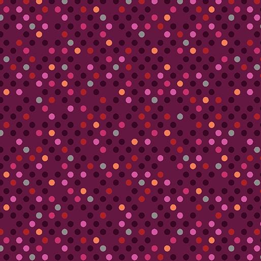 Dazzle Dots - Confetti Drop Dark Red 1620619B