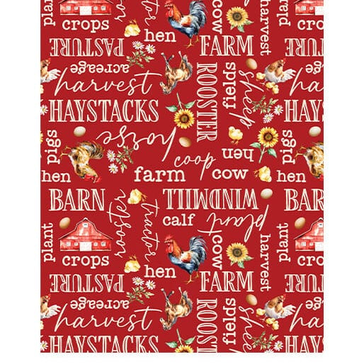 Farm Words Red - Green Acres 15336-10