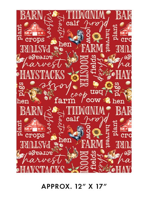 Farm Words Red - Green Acres 15336-10