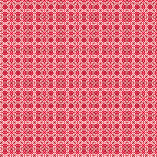 Flower Geo Red - Peaches & Cream 15329-10