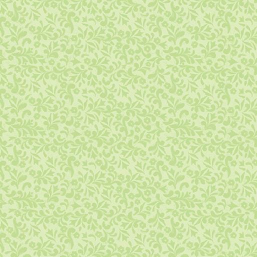 Garden Angels - Rivers End Floral Scroll Green 6280-44