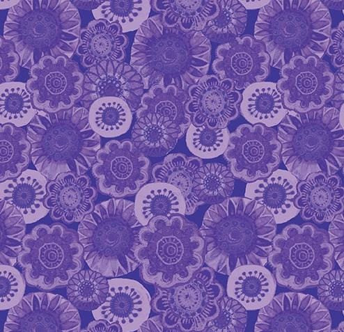 Happy Flowers Dark Purple - Oxana Zaika 13481-66