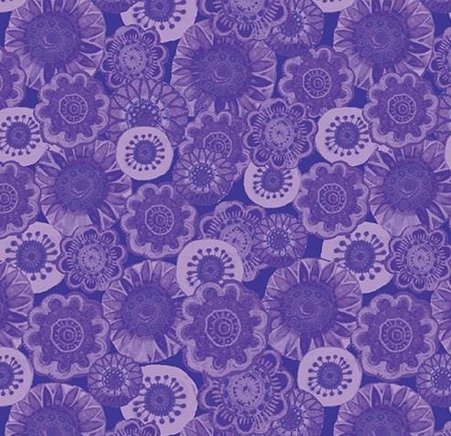 Happy Flowers Dark Purple - Oxana Zaika 13481-66
