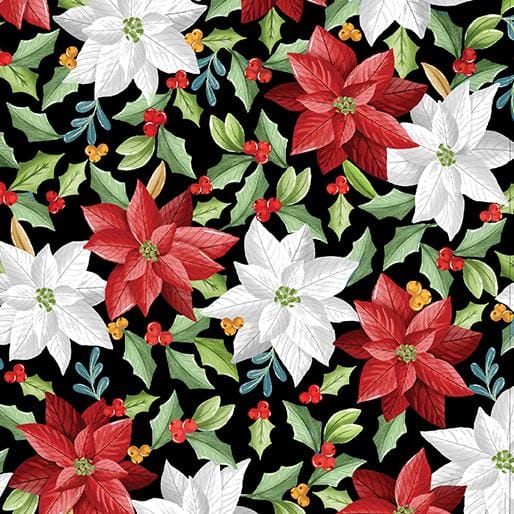 Heartland Holiday - Holiday Poinsettia Black 15177-12