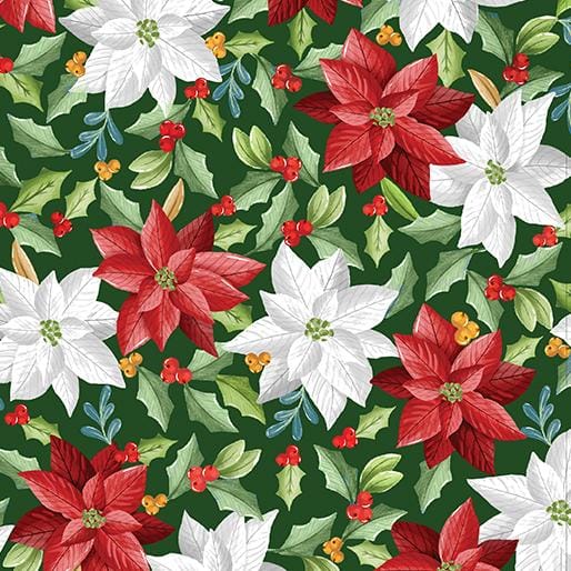 Heartland Holiday - Holiday Poinsettia Green 15177-44