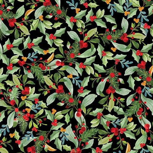Heartland Holiday - Leaves & Berries Black 15178-12