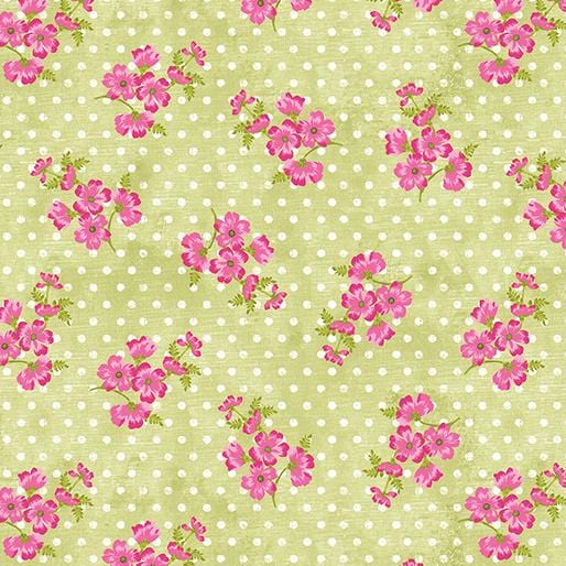 Inspired Blooms- Dots & Blooms Med. Green 16212-44