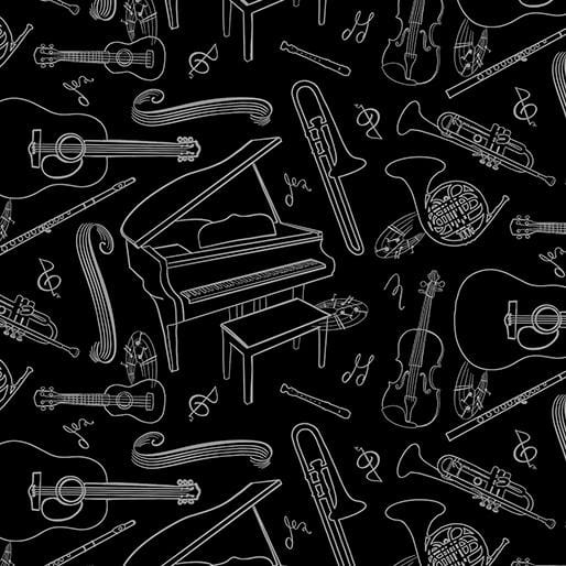Making Music - Music Etchings Black 14771-12