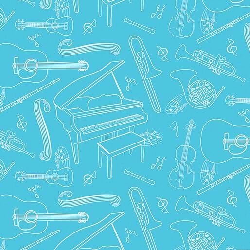 Making Music - Music Etchings Blue 14771-54