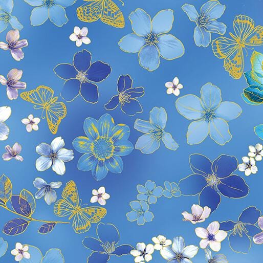 Metallic Impressions - Ethereal Field Light Blue 14063M-50