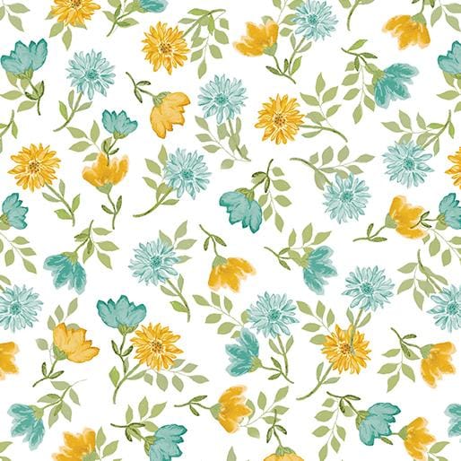 Montogmery Mountain - Mountain Flower Toss Teal 16813-82