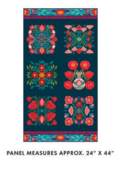 Panel Dark Teal Multi - Mirrors 16936-83