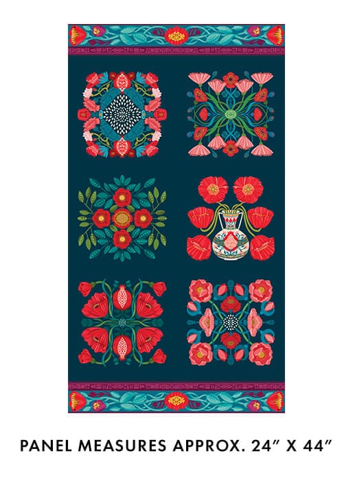 Panel Dark Teal Multi - Mirrors 16936-83