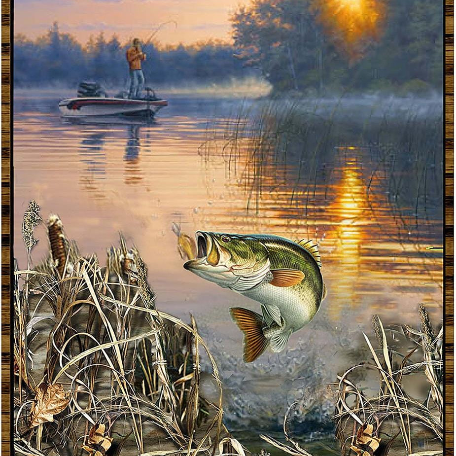 Realtree - Bass Fishing Panel 9939