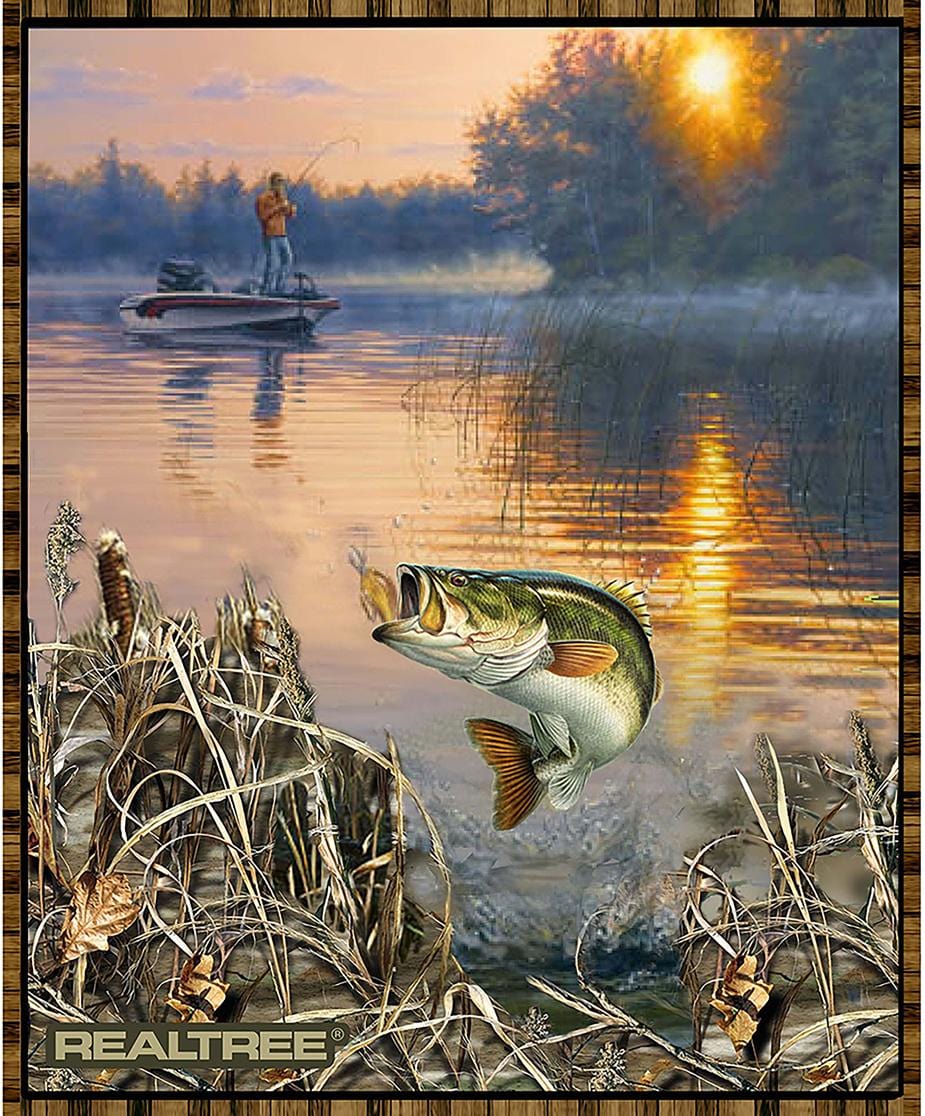 Realtree - Bass Fishing Panel 9939