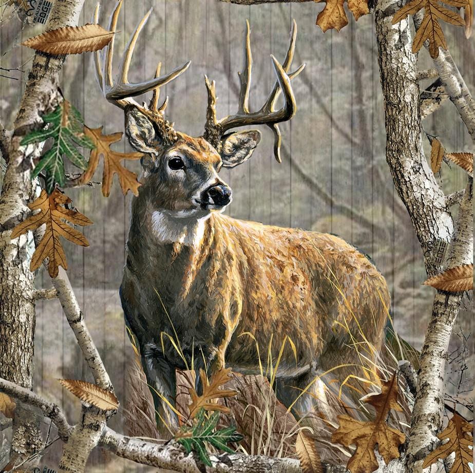Realtree Plank - Cotton Panel Camo Deer 10517